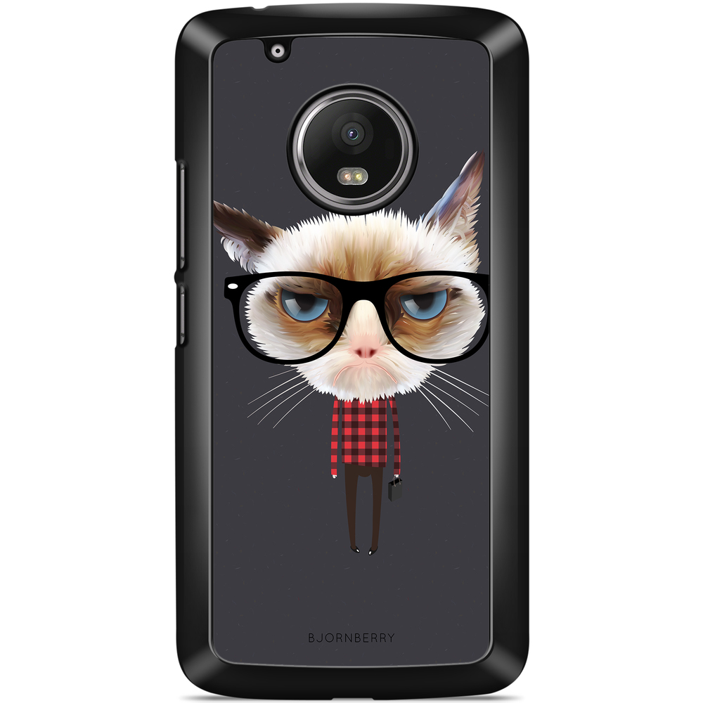 Moto G5 Plus Case - Hipster Cat
