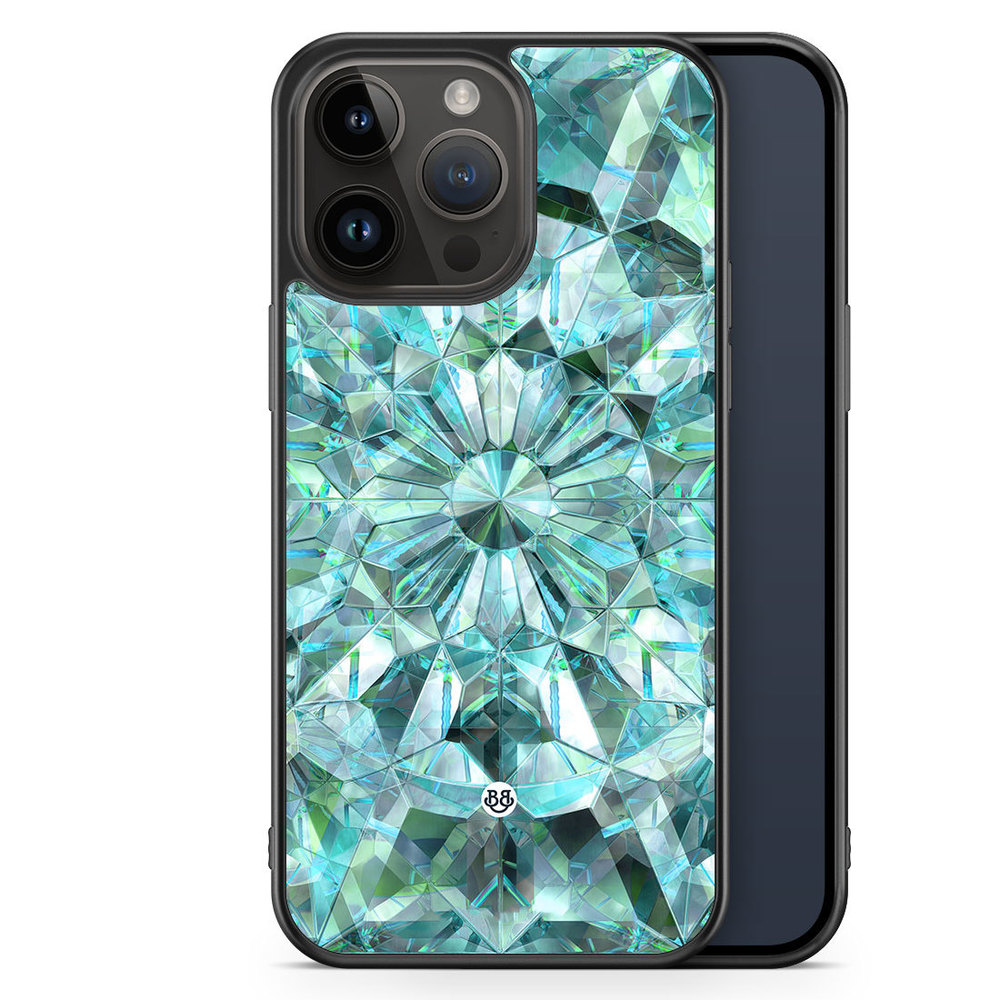 iPhone 14 Pro Max Case - Green Crystals