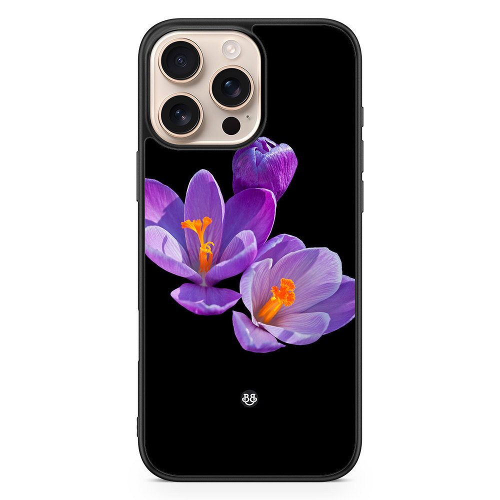 iPhone 16 Pro Max Case - Purple Flowers