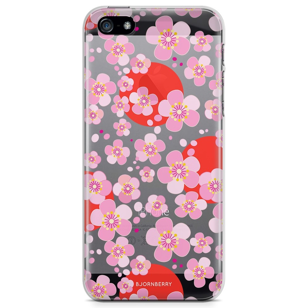 iPhone 5/5S/SE (2016) TPU Case - Japanese Flowers