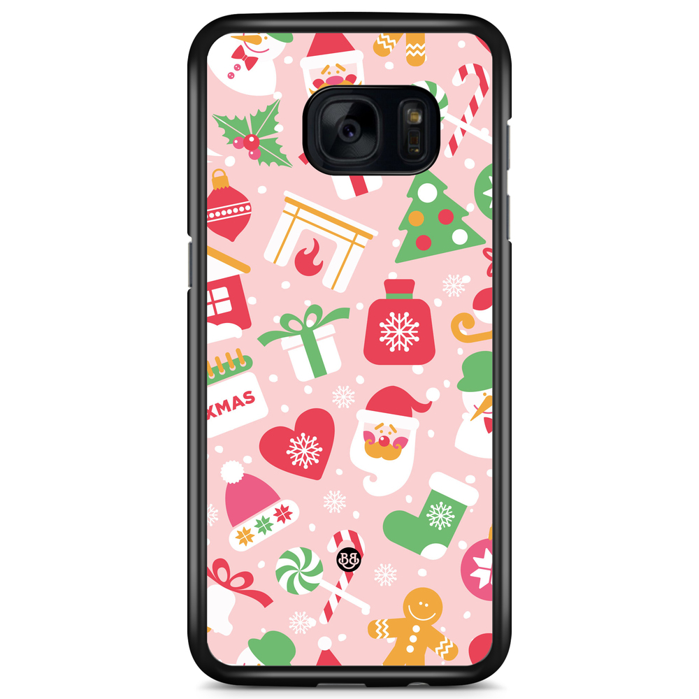 Samsung Galaxy S7 Case - Pink Christmas