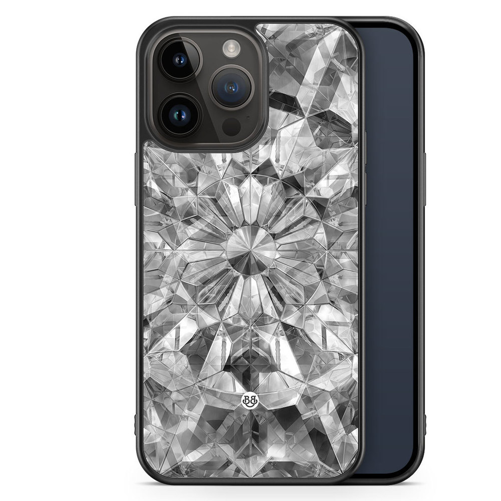iPhone 14 Pro Max Case - Grey Crystals