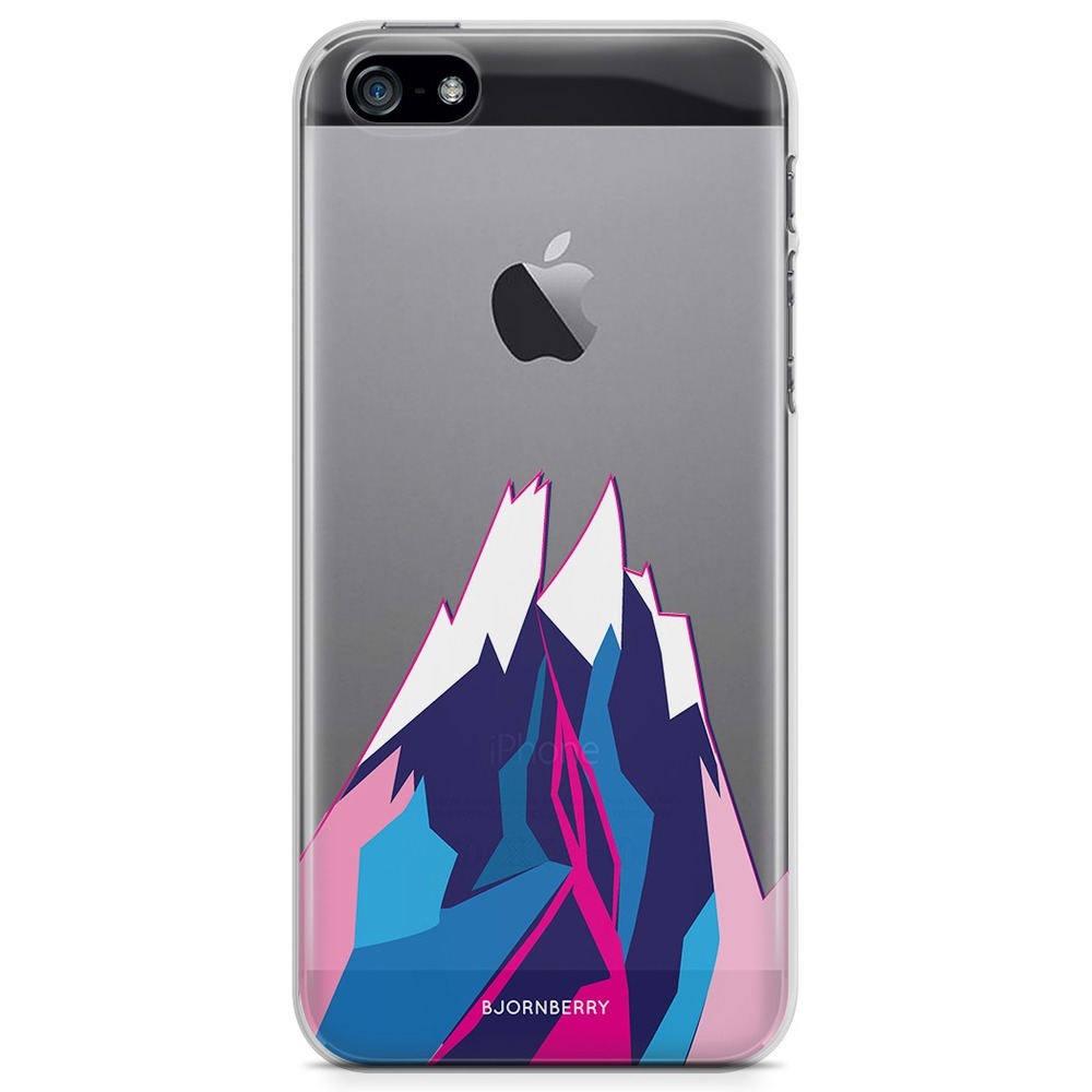 iPhone 5/5S/SE (2016) TPU Case - Pink Mountain