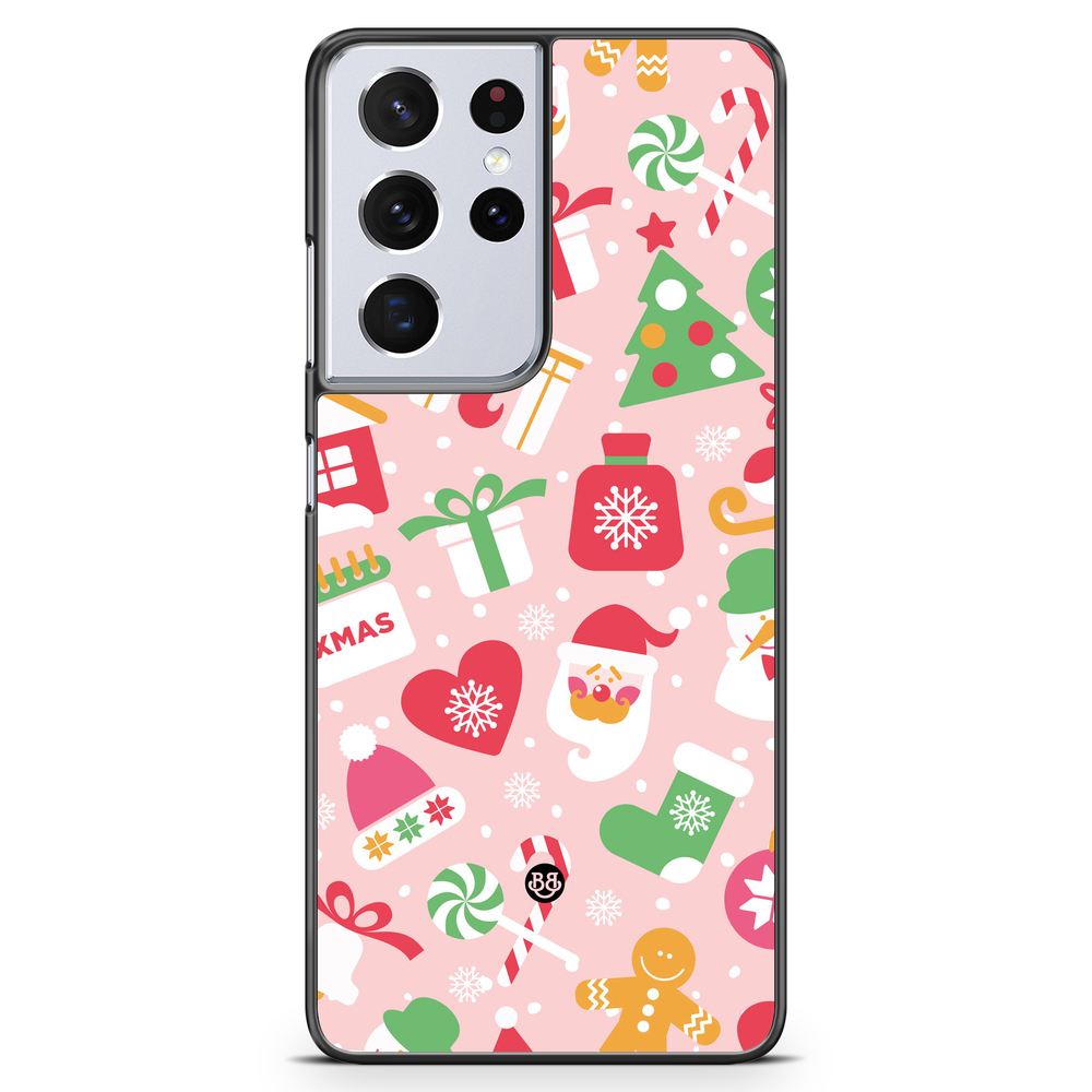 Samsung Galaxy S21 Ultra Case - Pink Christmas