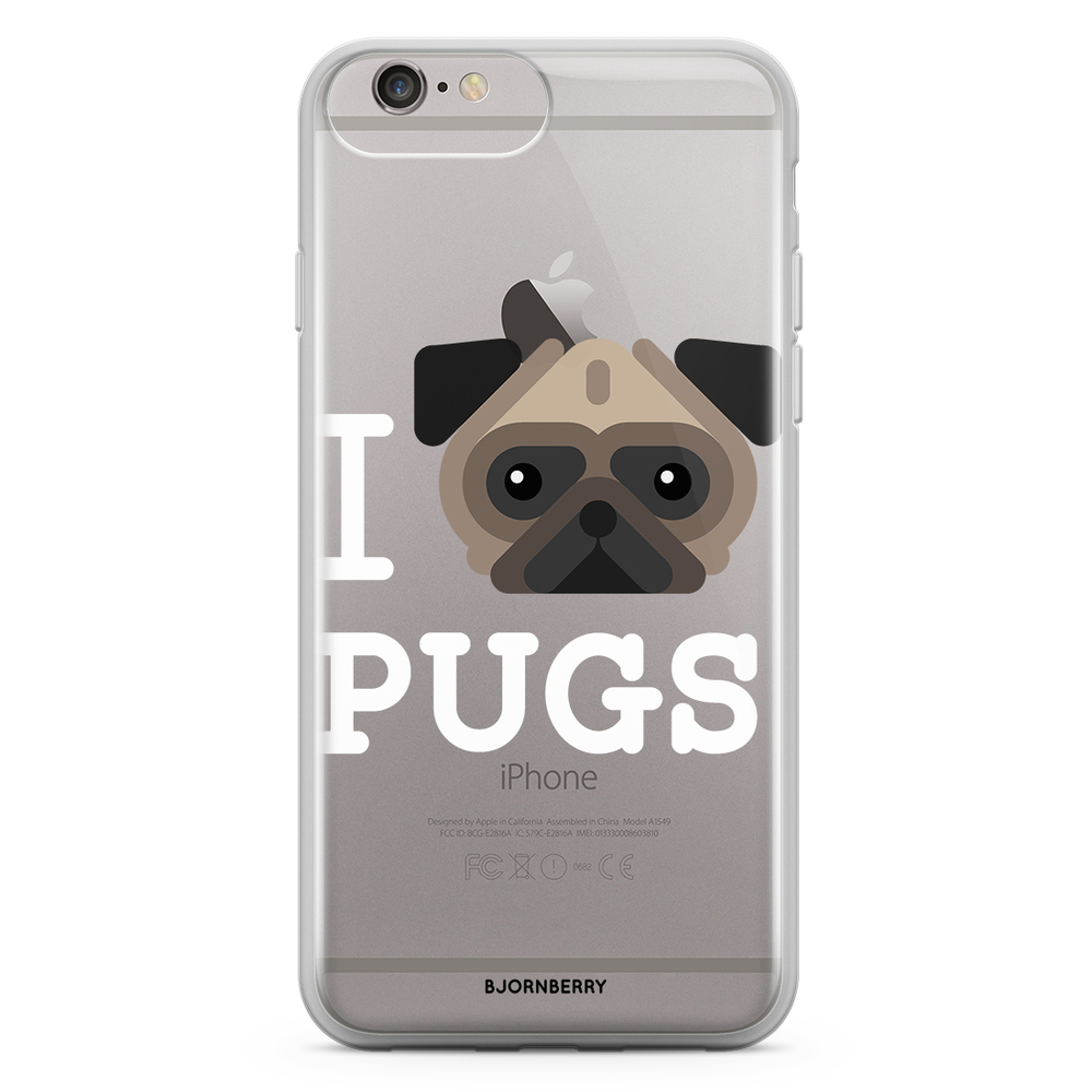 iPhone 6 Plus/6s Plus Fashion Case - I Love Pugs