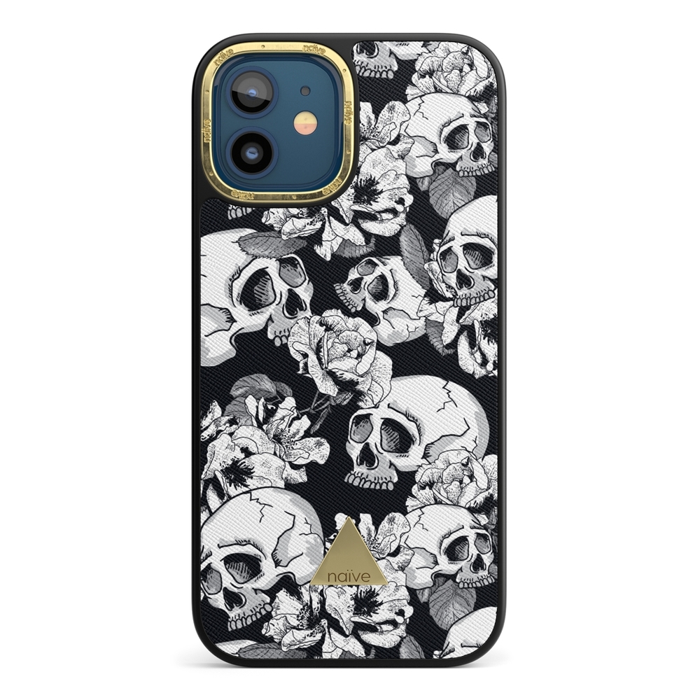 Naive iPhone 12 Case - Skulls & Roses
