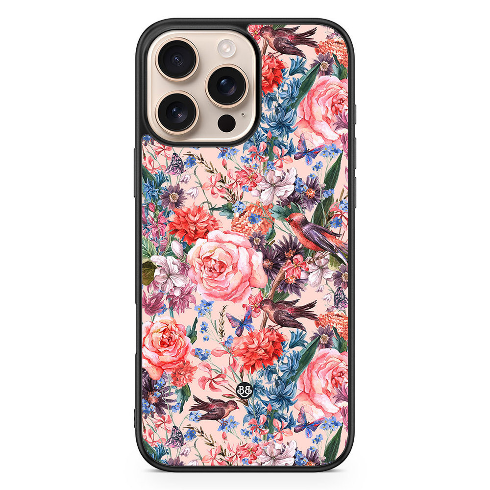 iPhone 16 Pro Max Case - Birds & Flowers