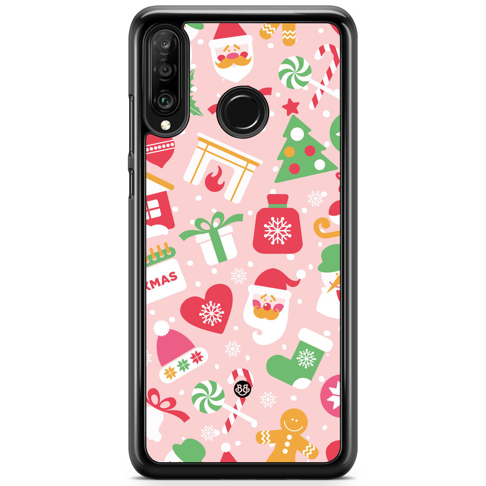 Huawei P30 Lite Case - Pink Christmas