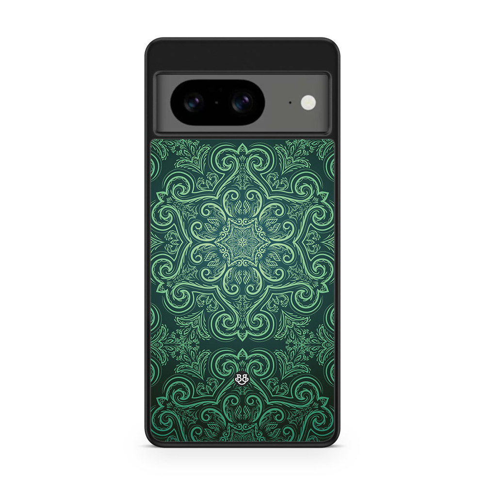 Google Pixel 8 Case - Green Retro Pattern