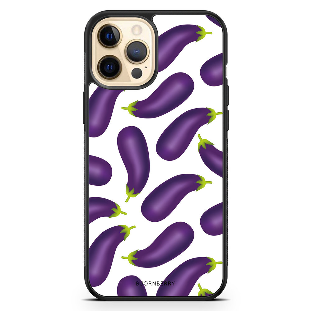 iPhone 12 Pro Max Case - Eggplant Pattern