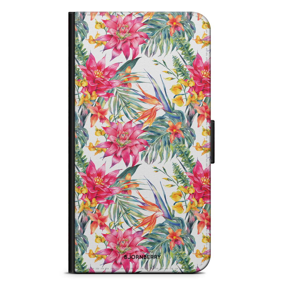 Huawei P40 Plånboksfodral - Exotiska Blommor