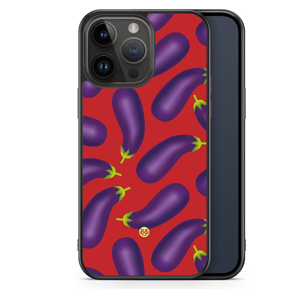 iPhone 14 Pro Max Case - Eggplant Pattern