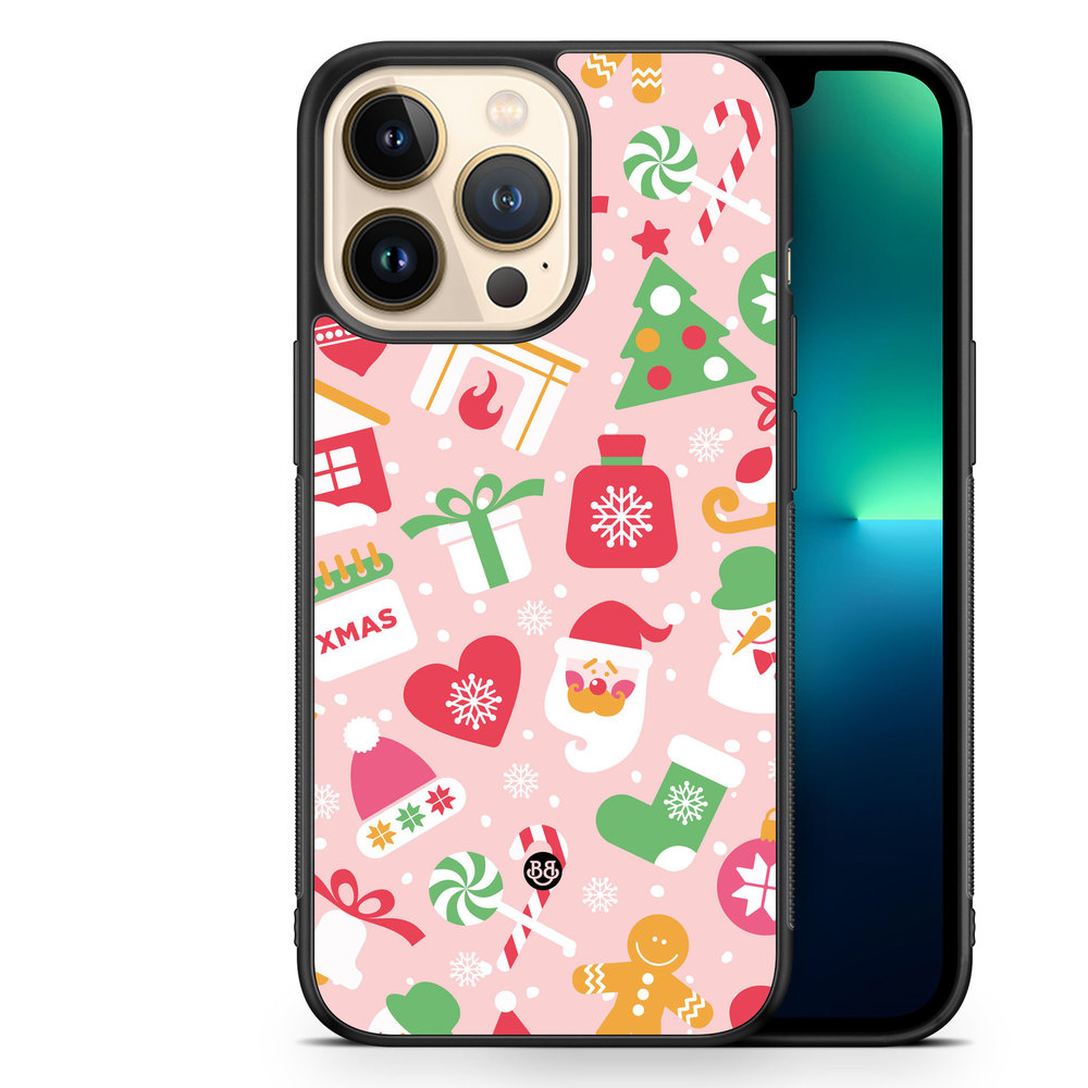 iPhone 13 Pro Case - Pink Christmas