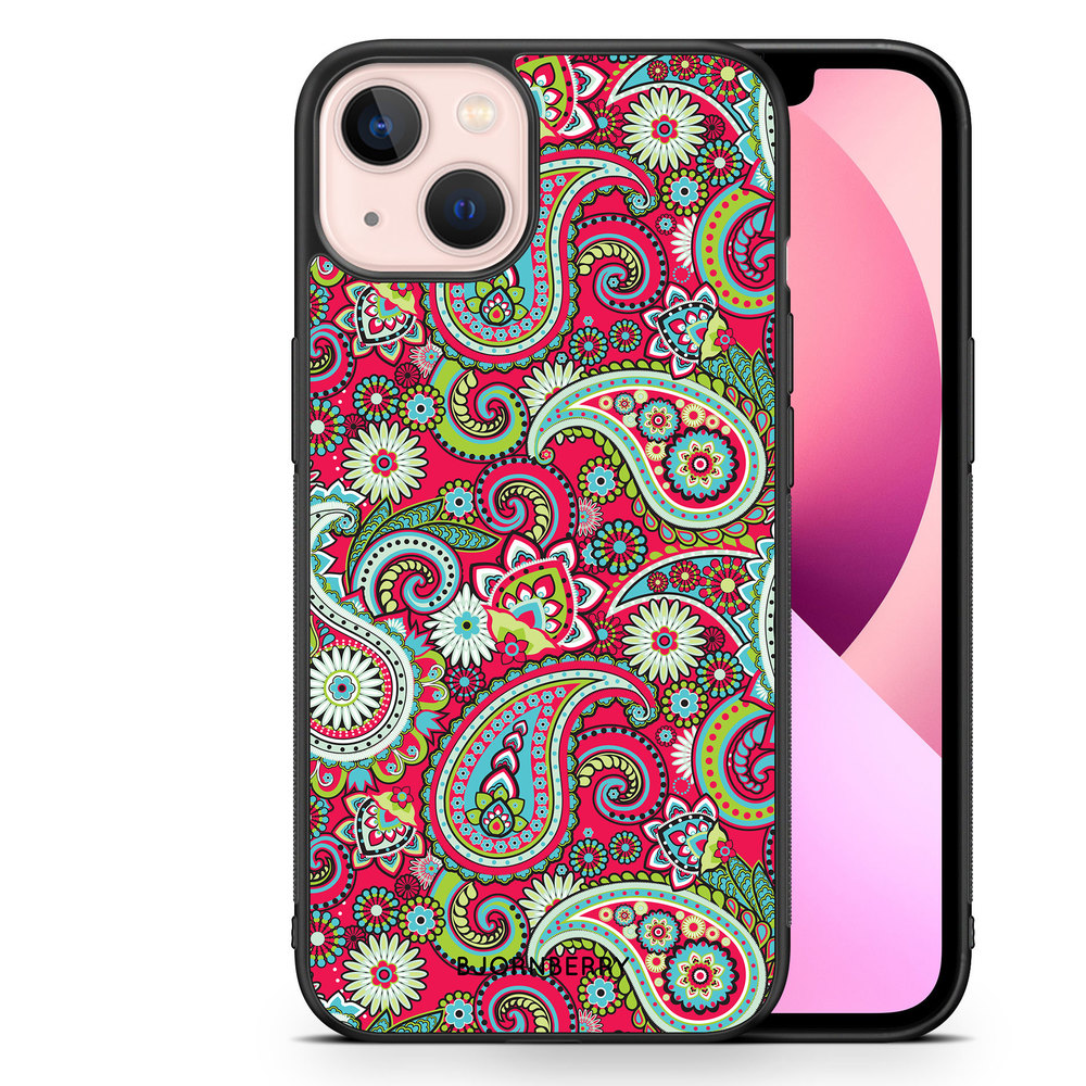 iPhone 13 Case - Red Paisley
