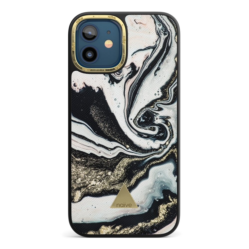 Naive iPhone 12 Case - Golden Swirl