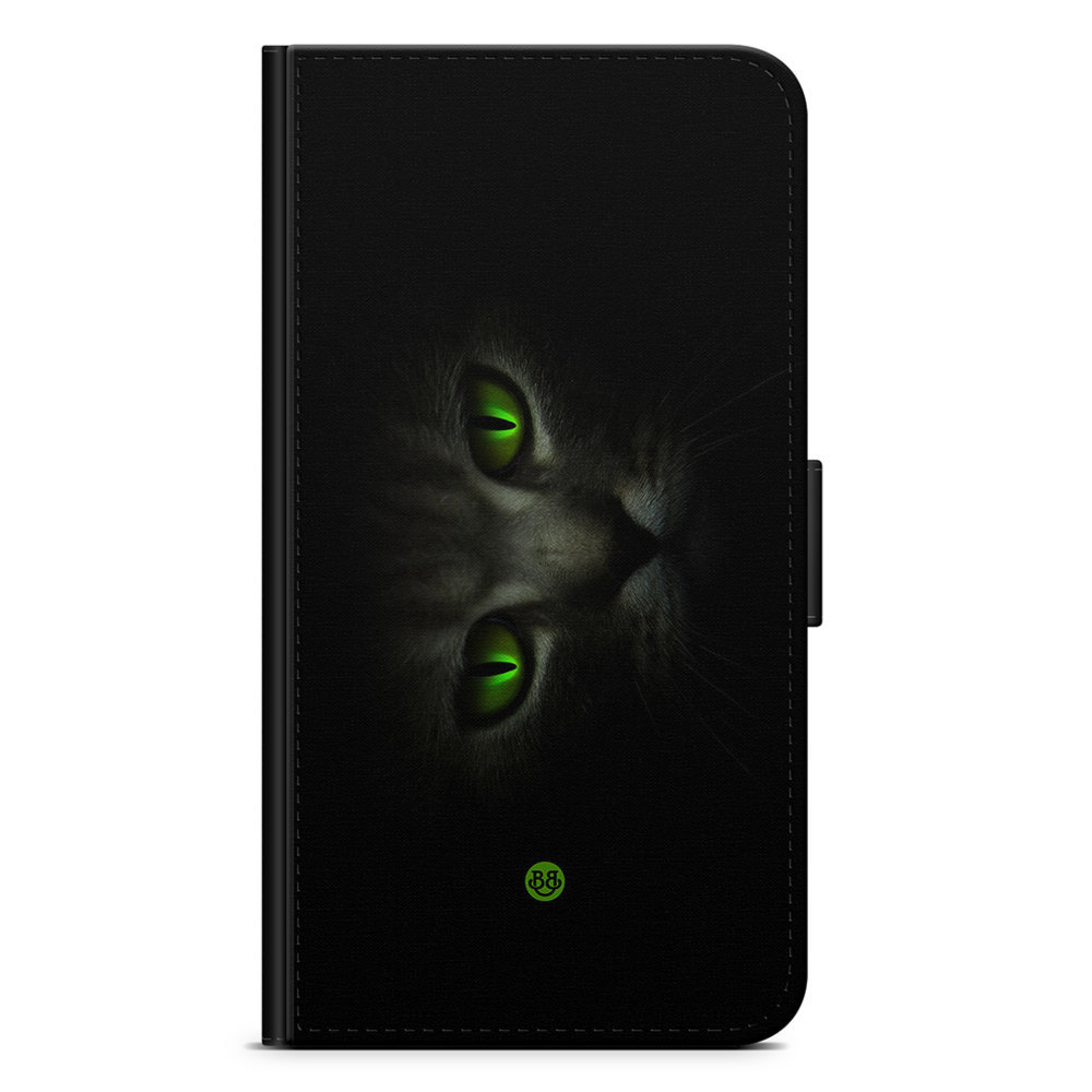 Xiaomi 12 Pro Wallet Case - Green Cat Eyes