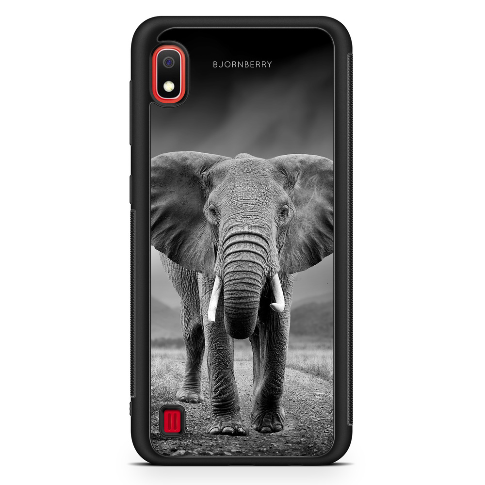 Samsung Galaxy A10 Case - Black/White Elephant