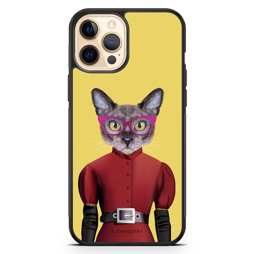 iPhone 12 Pro Max Case - Hipster Cat