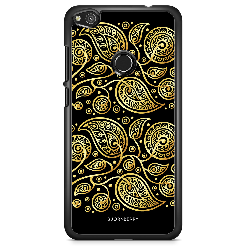Huawei Honor 8 Lite Case - Gold Flowers