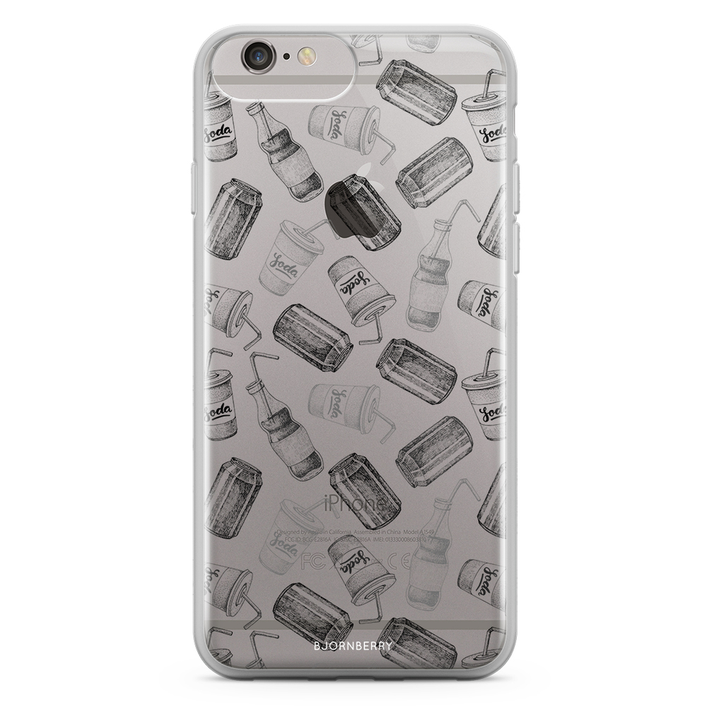 iPhone 6 Plus/6s Plus Fashion Case - Soda Black & White