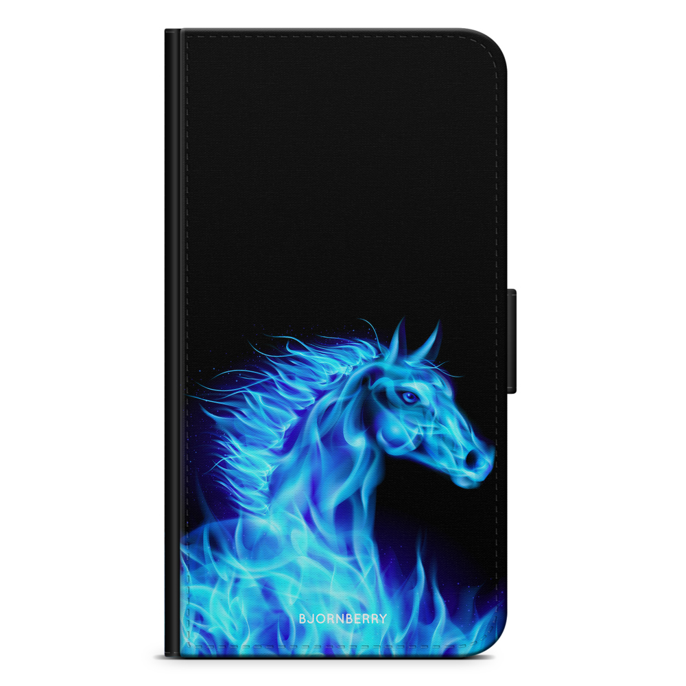Samsung Galaxy A52 / A52s Plånboksfodral - Flames Horse Blå | Mobilskal & Mobilfodral BJORNBERRY