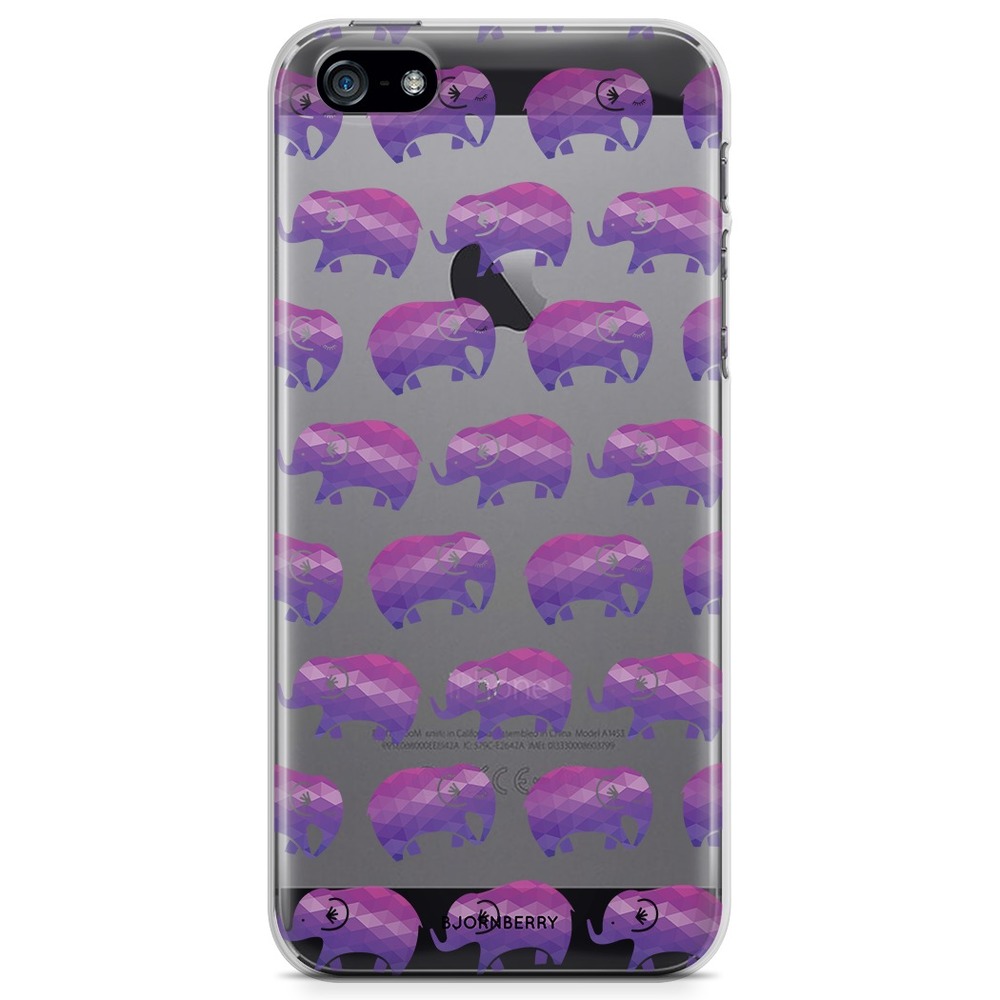 iPhone 5/5S/SE (2016) TPU Case - Purple Elephant