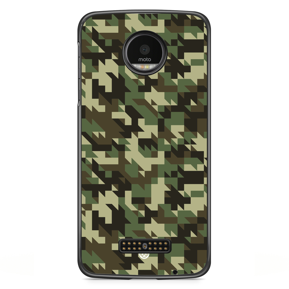 Moto Z2 Play Case - Houndstooth Camo
