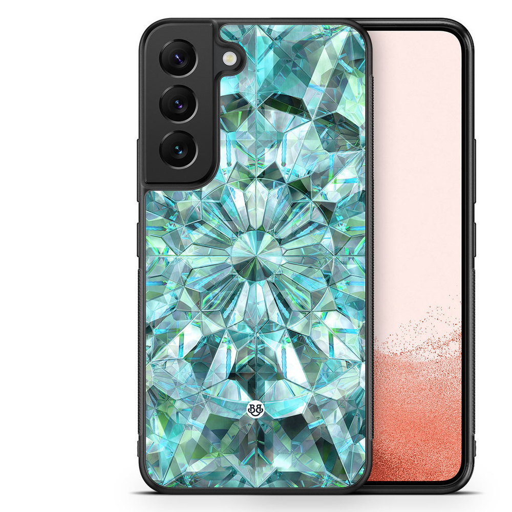 Samsung Galaxy S23 Plus 5G Skal - Gröna Kristaller | Mobilskal & Mobilfodral BJORNBERRY