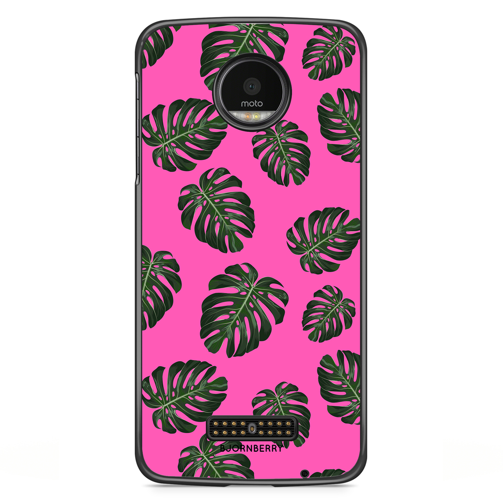 Motorola Moto Z Case - Monstera Pink