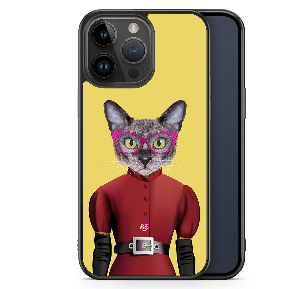 iPhone 14 Pro Max Case - Hipster Cat