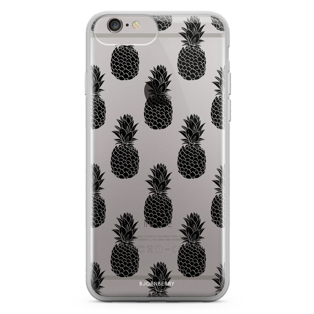 iPhone 6 Plus/6s Plus Fashion Case - Black Pineapples