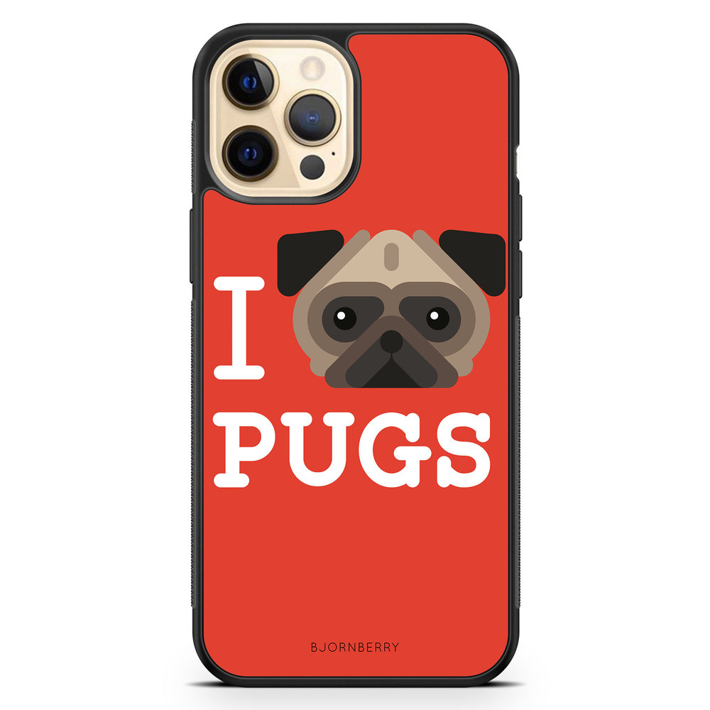 iPhone 12 Pro Max Case - I Love Pugs