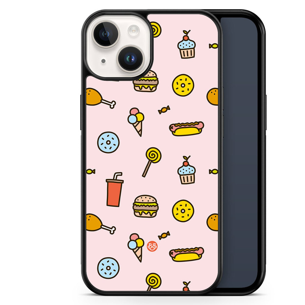 iPhone 14 Case - Junk food Pattern