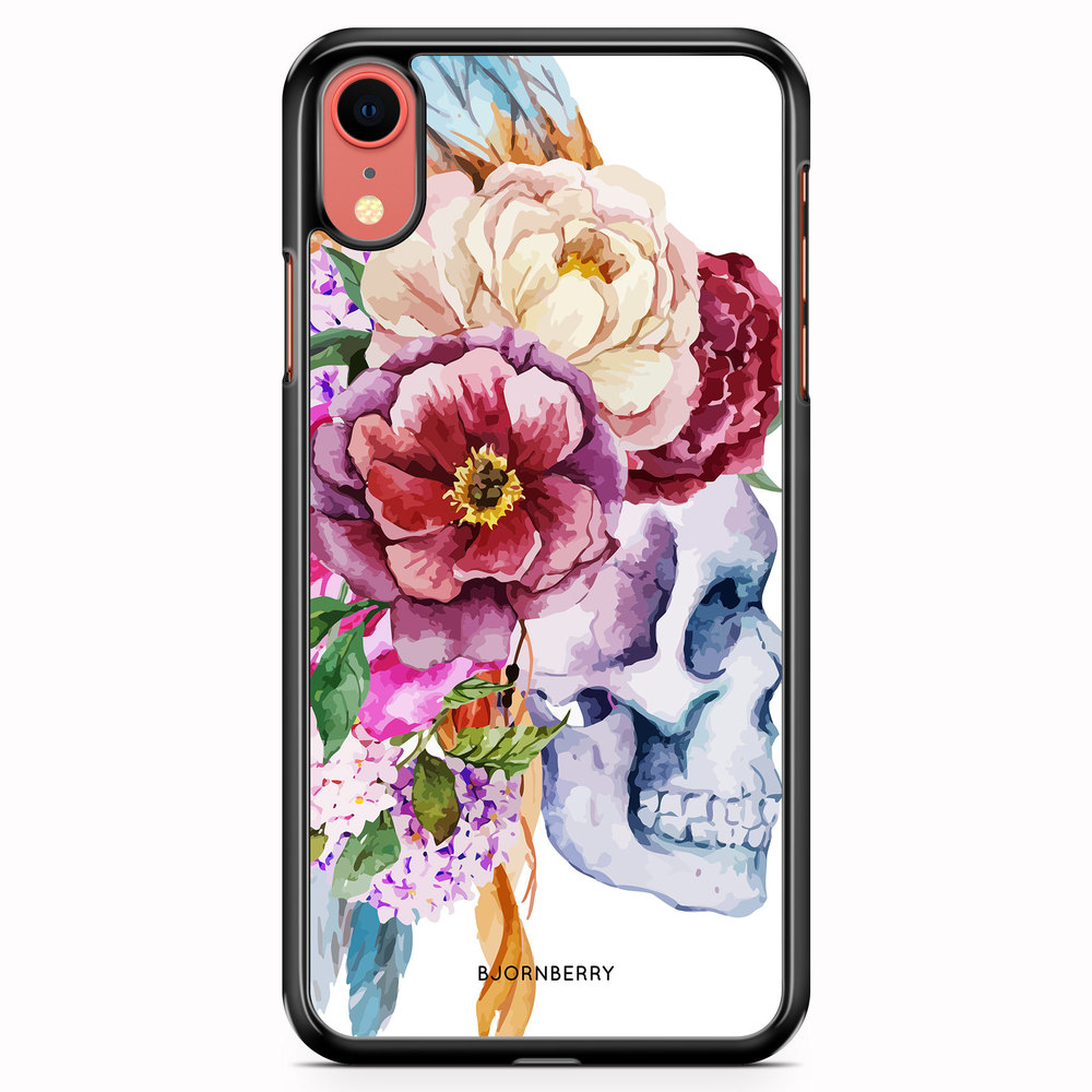 iPhone XR Case - Skull & Flowers