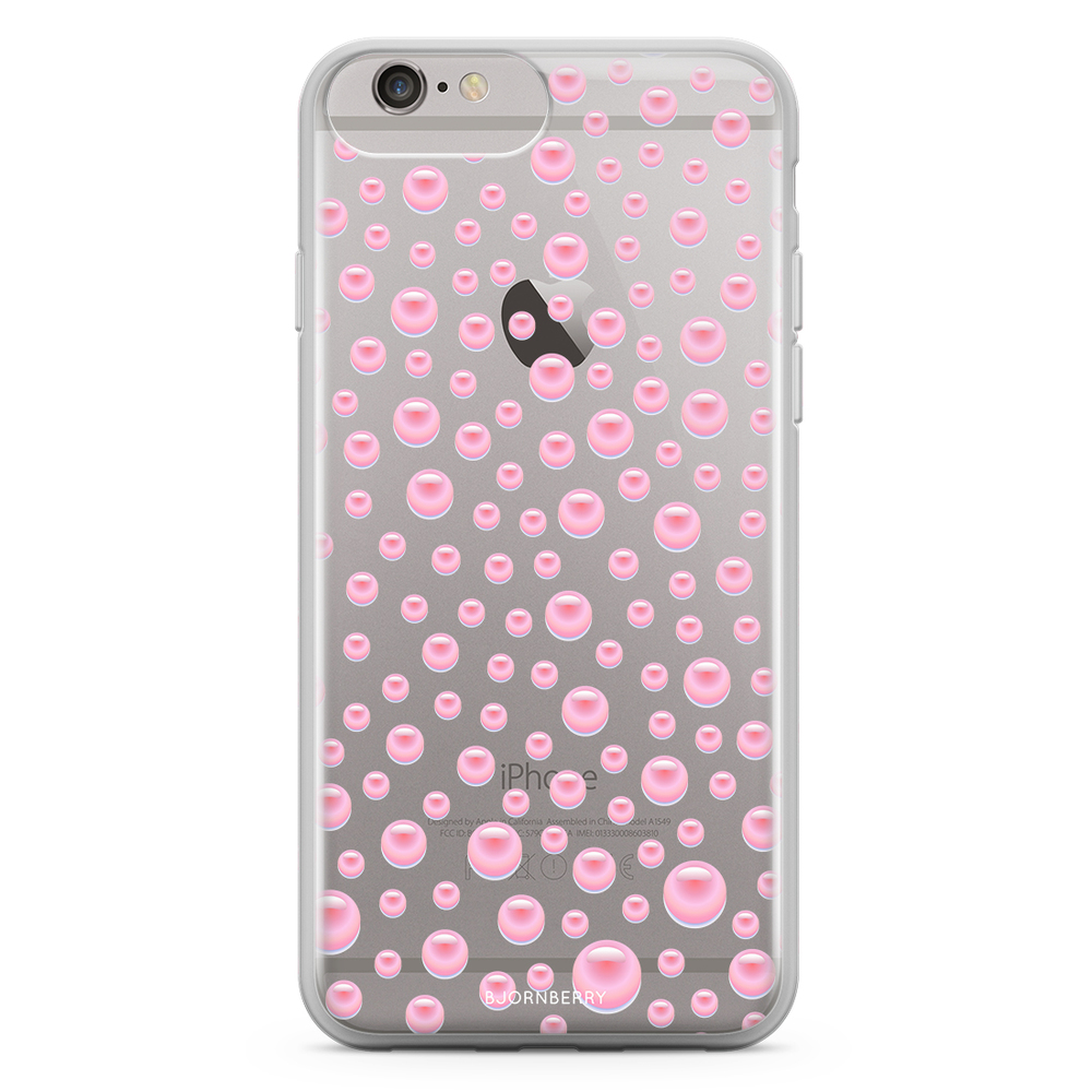 iPhone 6 Plus/6s Plus Fashion Skal - Rosa Pärlor