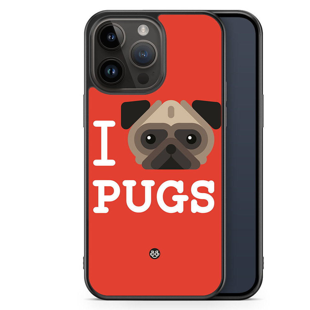 iPhone 14 Pro Max Case - I Love Pugs