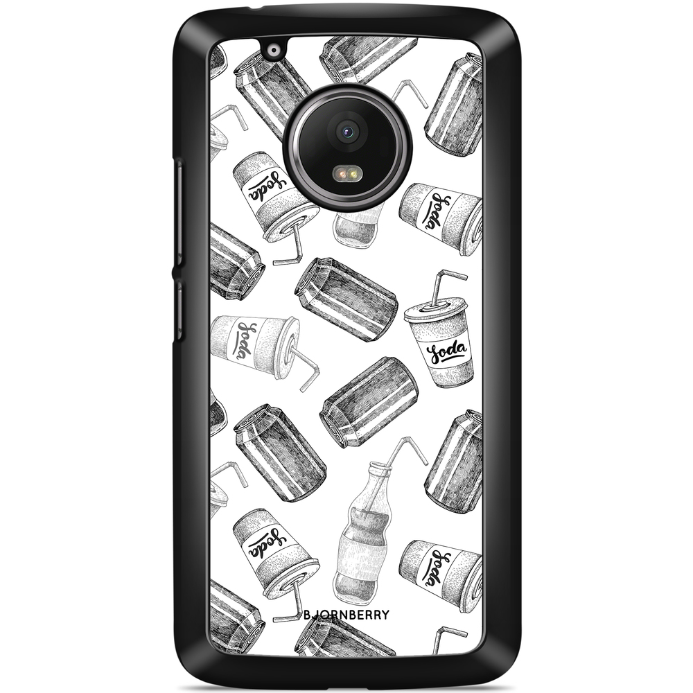 Moto G5 Plus Case - Soda Black & White