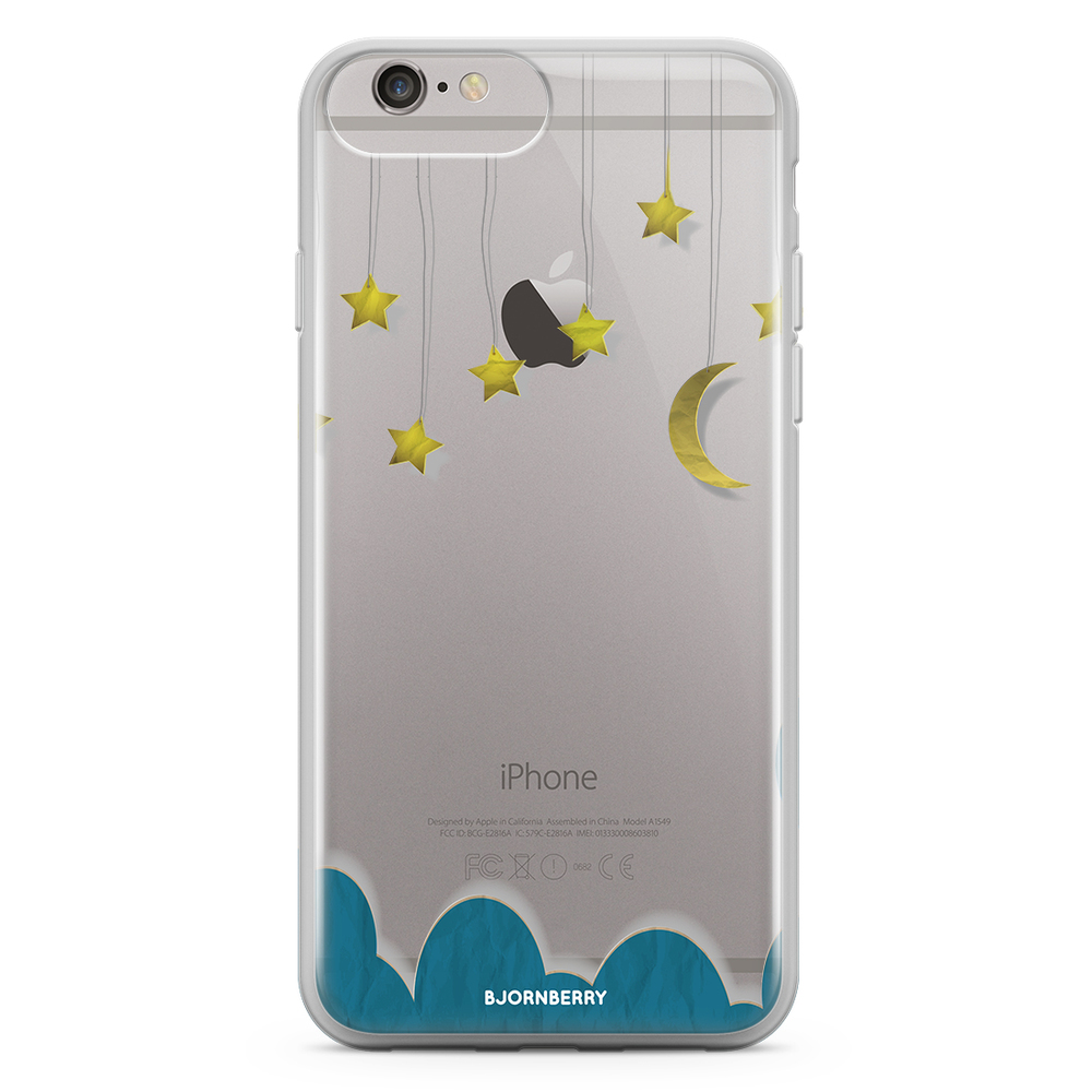 iPhone 6 Plus/6s Plus Fashion Skal - Måne Stjärnor