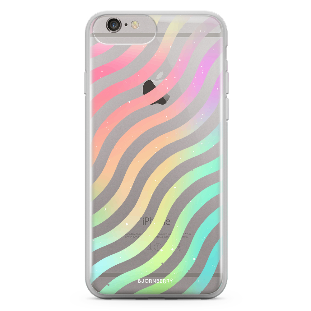 iPhone 6 Plus/6s Plus Fashion Skal - Vågig Regnbåge
