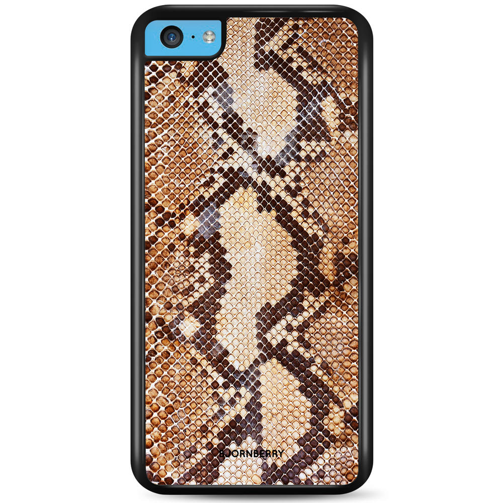 iPhone 5C Case - Snakeskin Brown