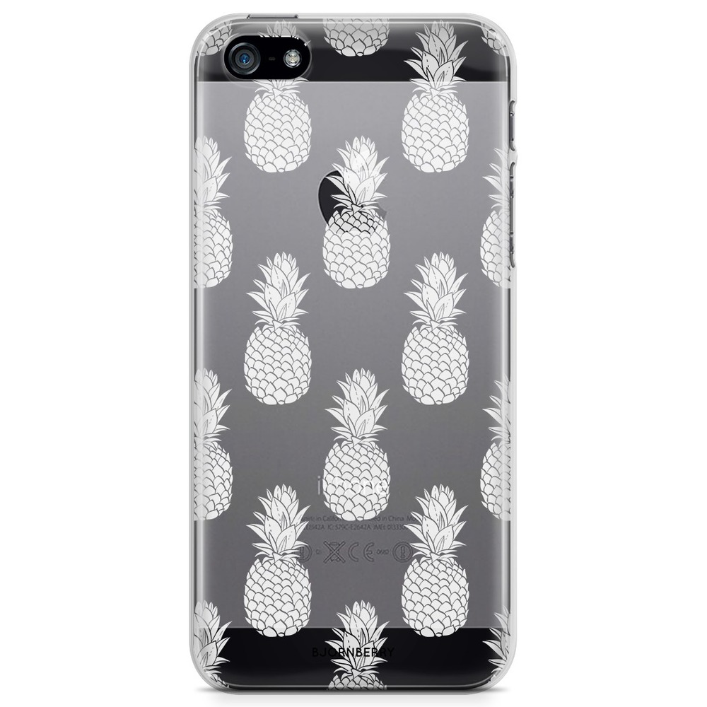 iPhone 5/5S/SE (2016) TPU Case - White Pineapples