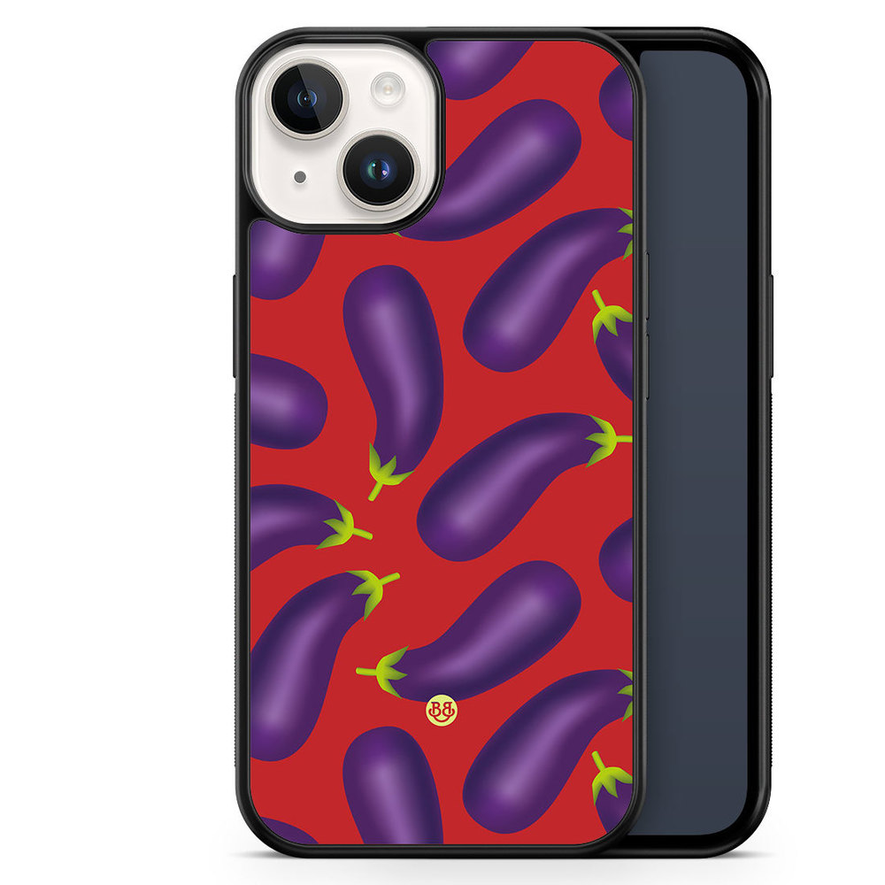 iPhone 14 Case - Eggplant Pattern