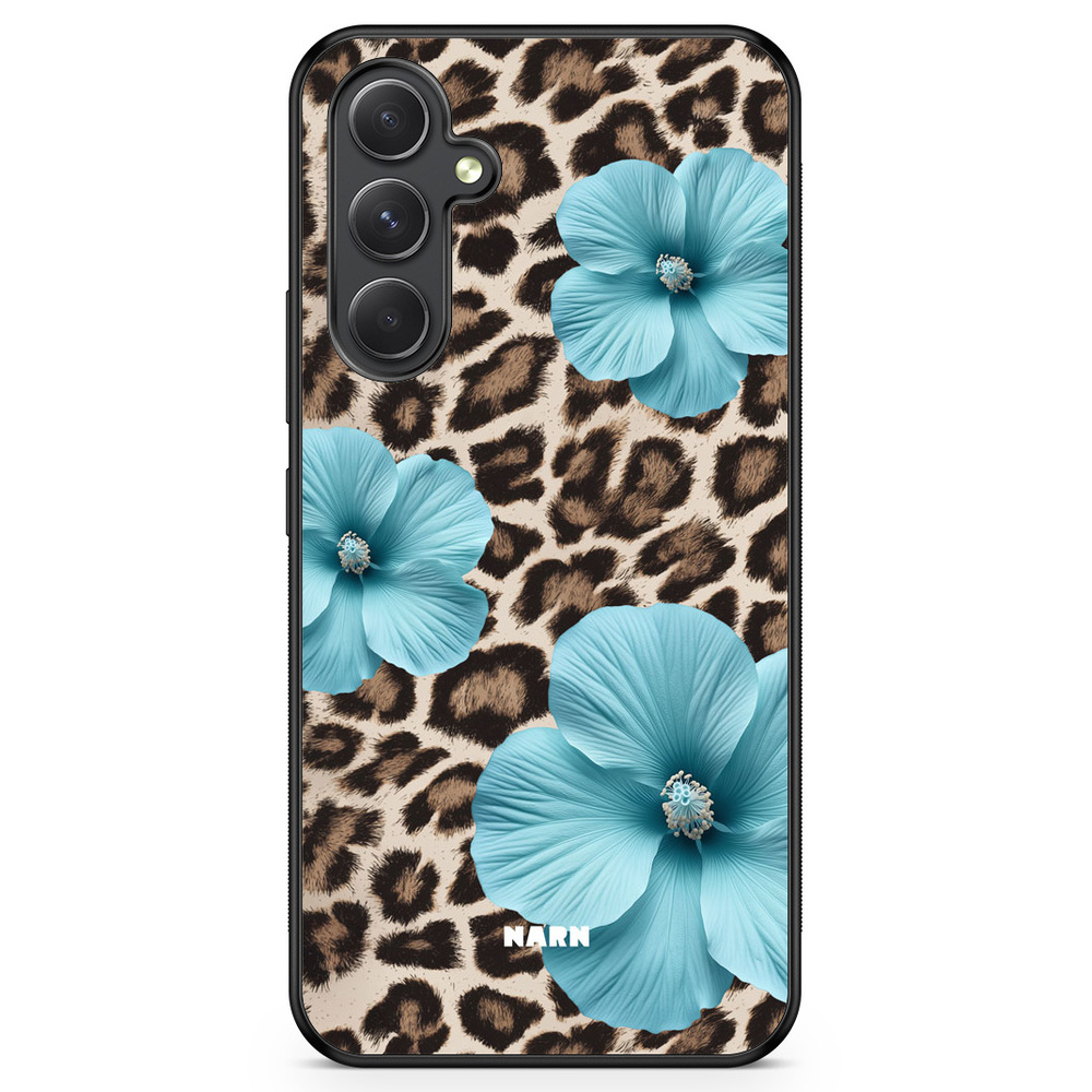 Samsung Galaxy A54 5G Case - Hibiscus Era - Turquoise Leopard