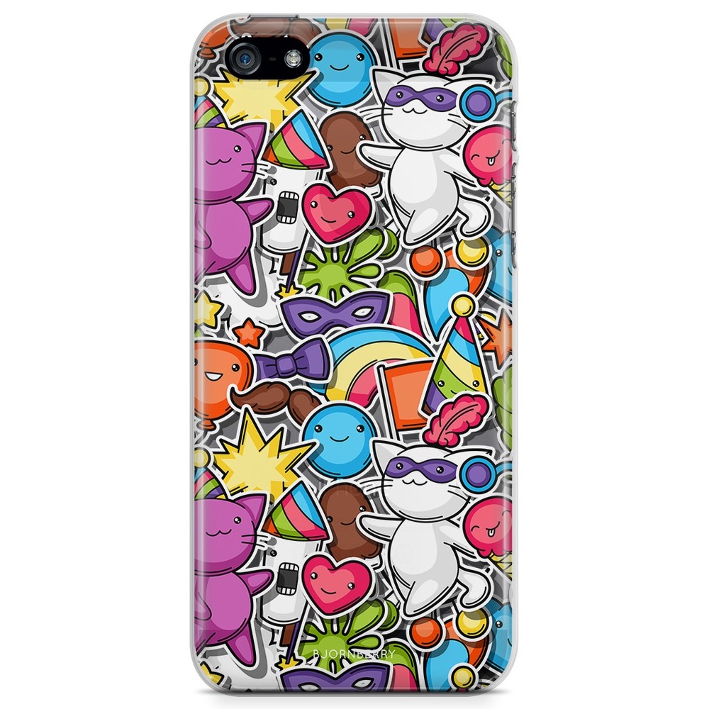 iPhone 5/5S/SE (2016) TPU Case - Cute Stickers