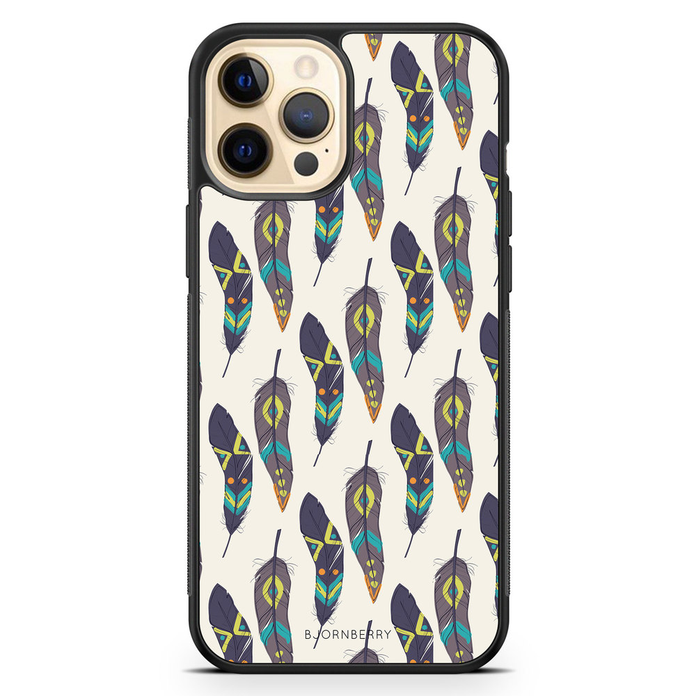 iPhone 12 Pro Max Case - Ethnic Feathers