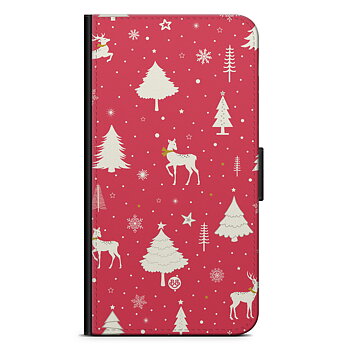 Sony Xperia XZ1 Compact Wallet Case - Red Christmas