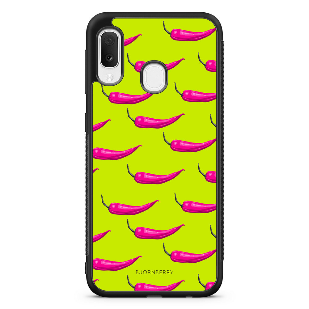 Samsung Galaxy A20e Case - Chilli Pattern