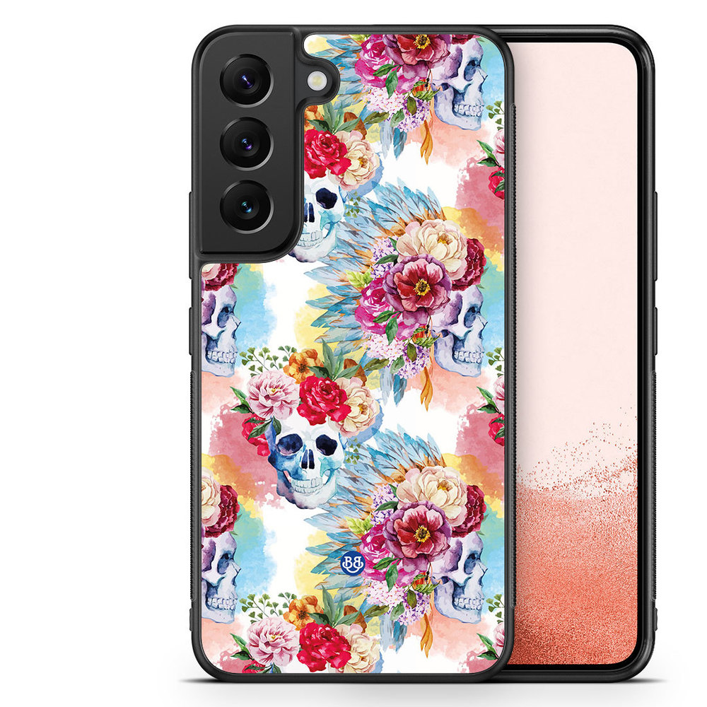 Samsung Galaxy S23 Plus 5G Case - Skulls And Flowers