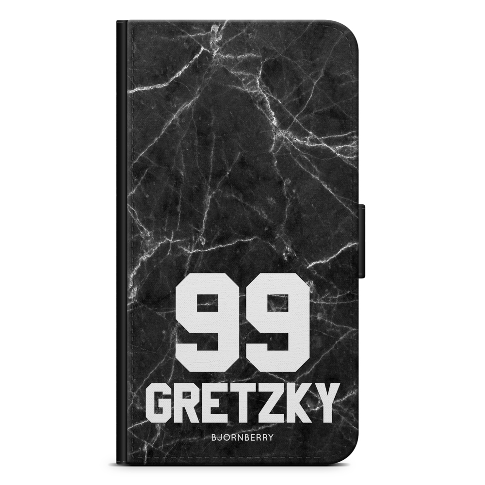 Sony Xperia X Compact Wallet Case Custom - Black Marble Number