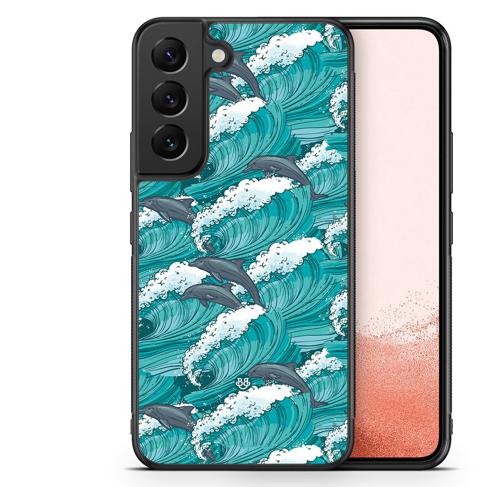 Samsung Galaxy S23 Plus 5G Case - Waves and Dolphins